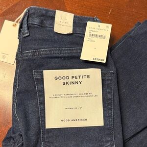Good American Dark Blue Petite Skinny Jeans